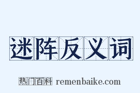 迷阵反义词是什么意思的图片